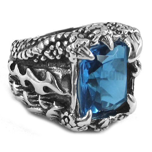 Stainless Steel Ring Gothic Dragon Claw Ring SWR0255 - Click Image to Close